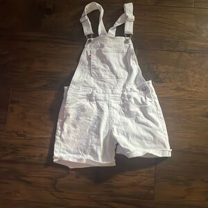 Levi’s white overalls